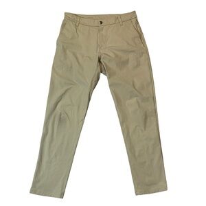 Lululemon mens 31x30 slim fit khaki tan performance chino pants READ